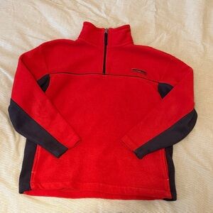 GAP Red and Black Fleece Pullover